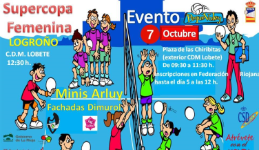 Logroño contará con un Evento Pequevoley previo a la Supercopa Femenina