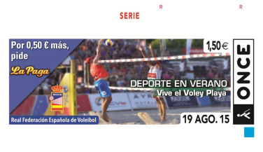 El Voley Playa protagoniza el cupón de la ONCE del 19 de agosto